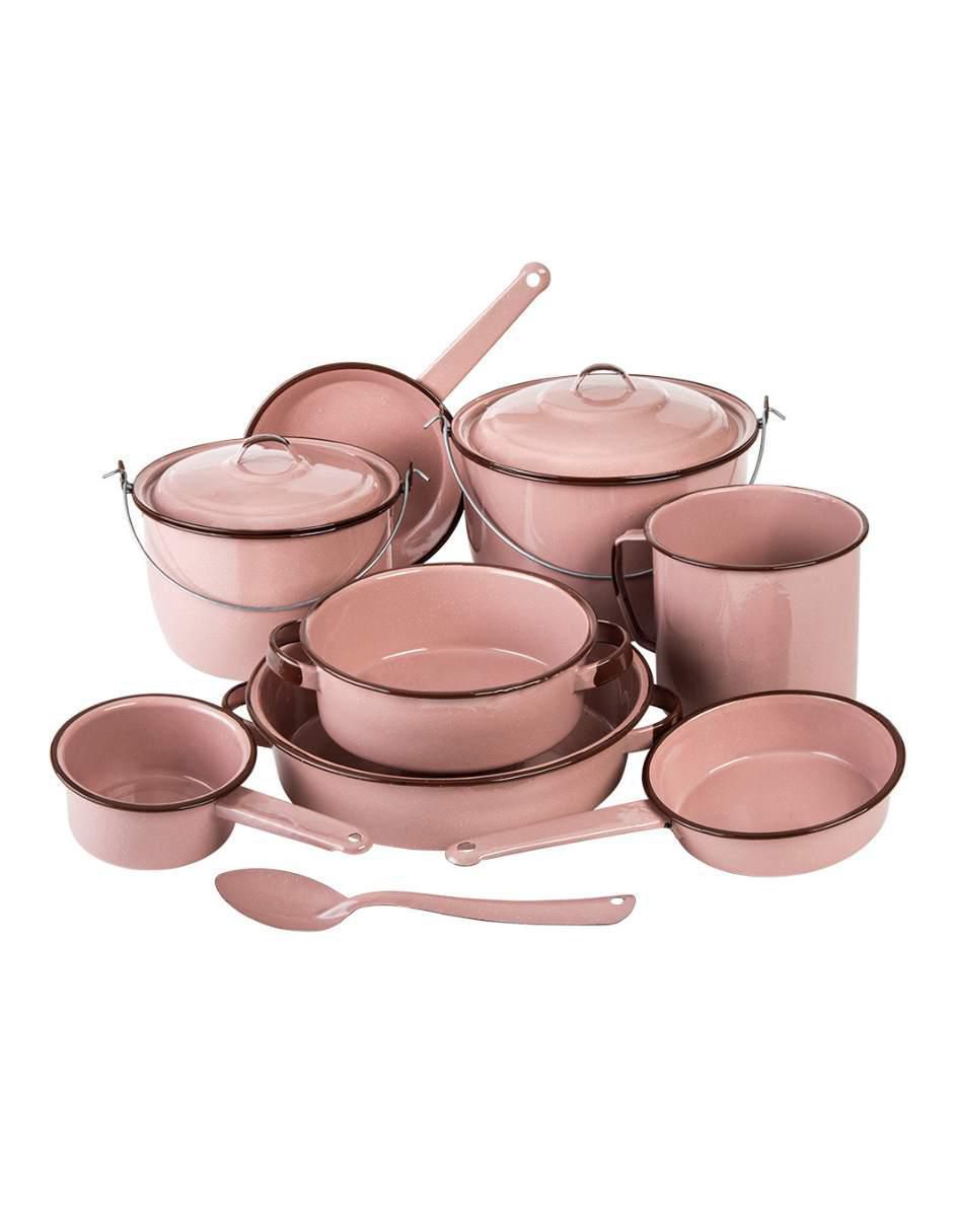 Batería de cocina Rubi de acero vitrificado antiadherente convencional 11 piezas Batería de cocina Rubi de acero vitrificado antiadherente convencional 11 piezas