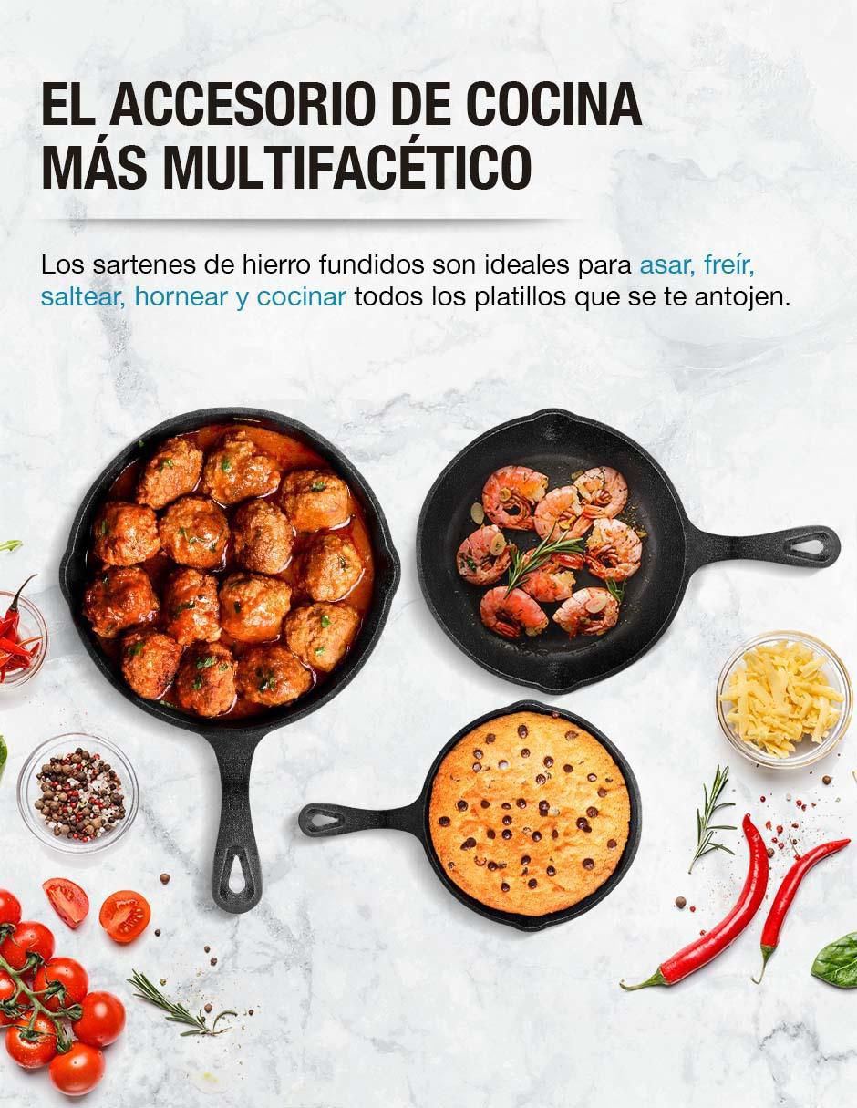 Set de sartenes Casa Litus de hierro fundido 3 piezas