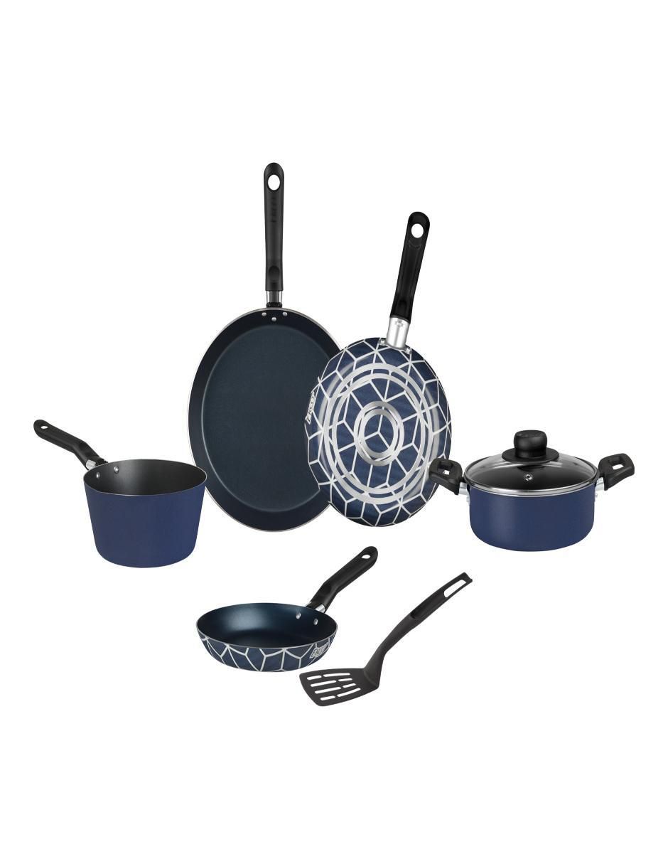 Batería de cocina de aluminio antiadherente sin PFOA 7 piezas