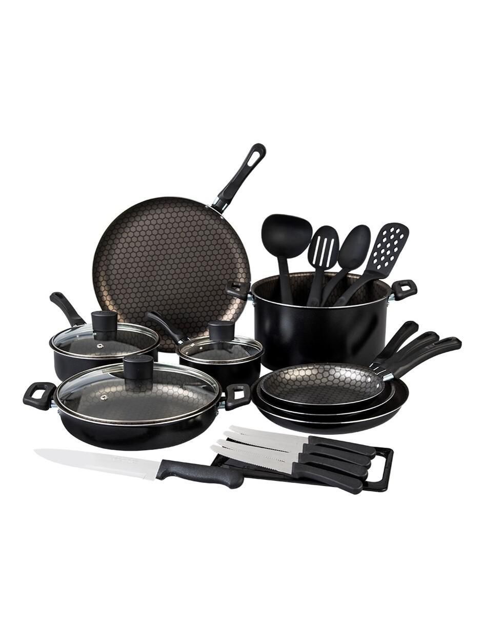 Batería de cocina Línea Ahorrador de aluminio antiadherente thermocell 21 piezas Batería de cocina Línea Ahorrador de aluminio antiadherente thermocell 21 piezas