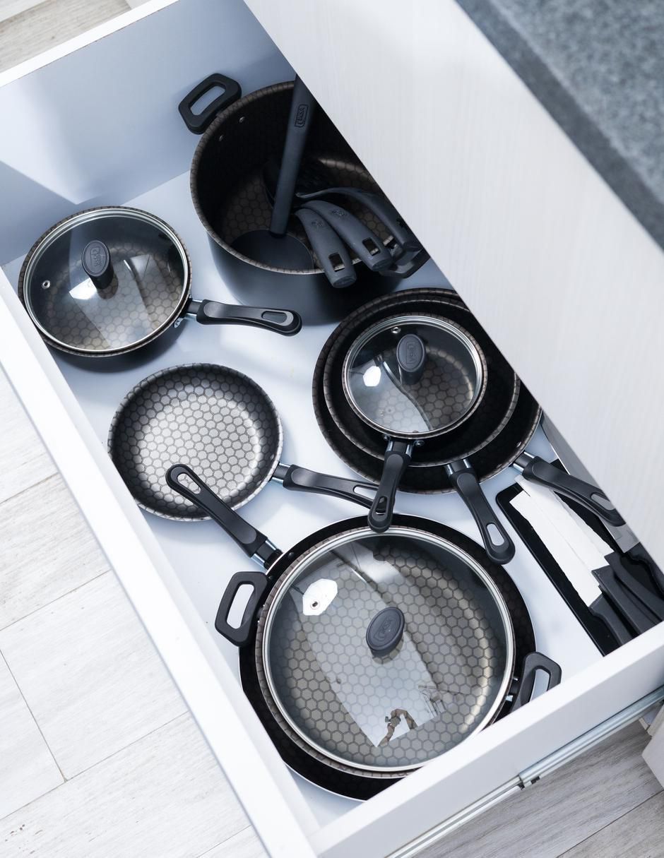 Batería de cocina Línea Ahorrador de aluminio antiadherente thermocell 21 piezas 8
