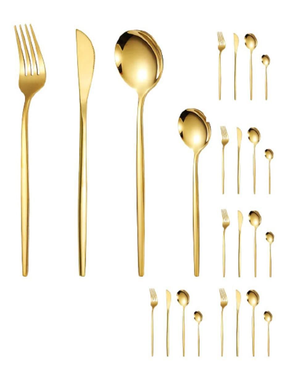 Set cubiertos de acero inoxidable 24 piezas Set cubiertos de acero inoxidable 24 piezas