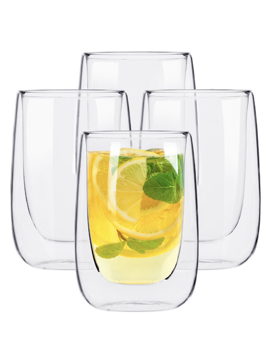 Set de vasos para agua de vidrio con 4 piezas 2