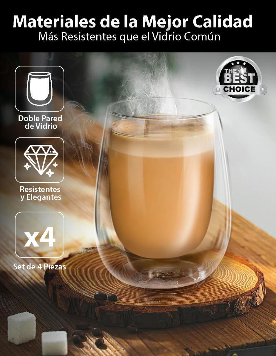 Set de vasos para agua de vidrio con 4 piezas 3
