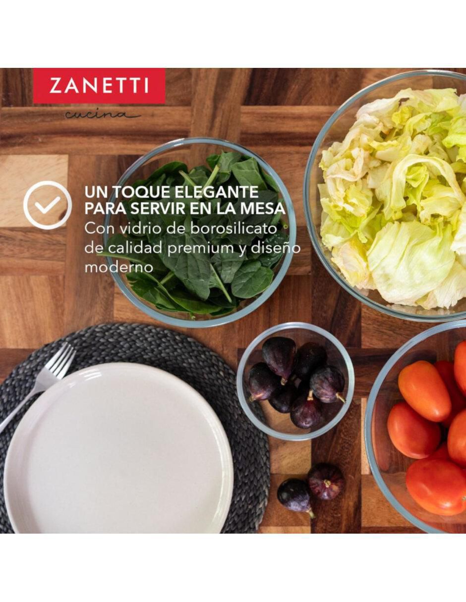 Set contenedores Zanetti de vidrio 4 piezas