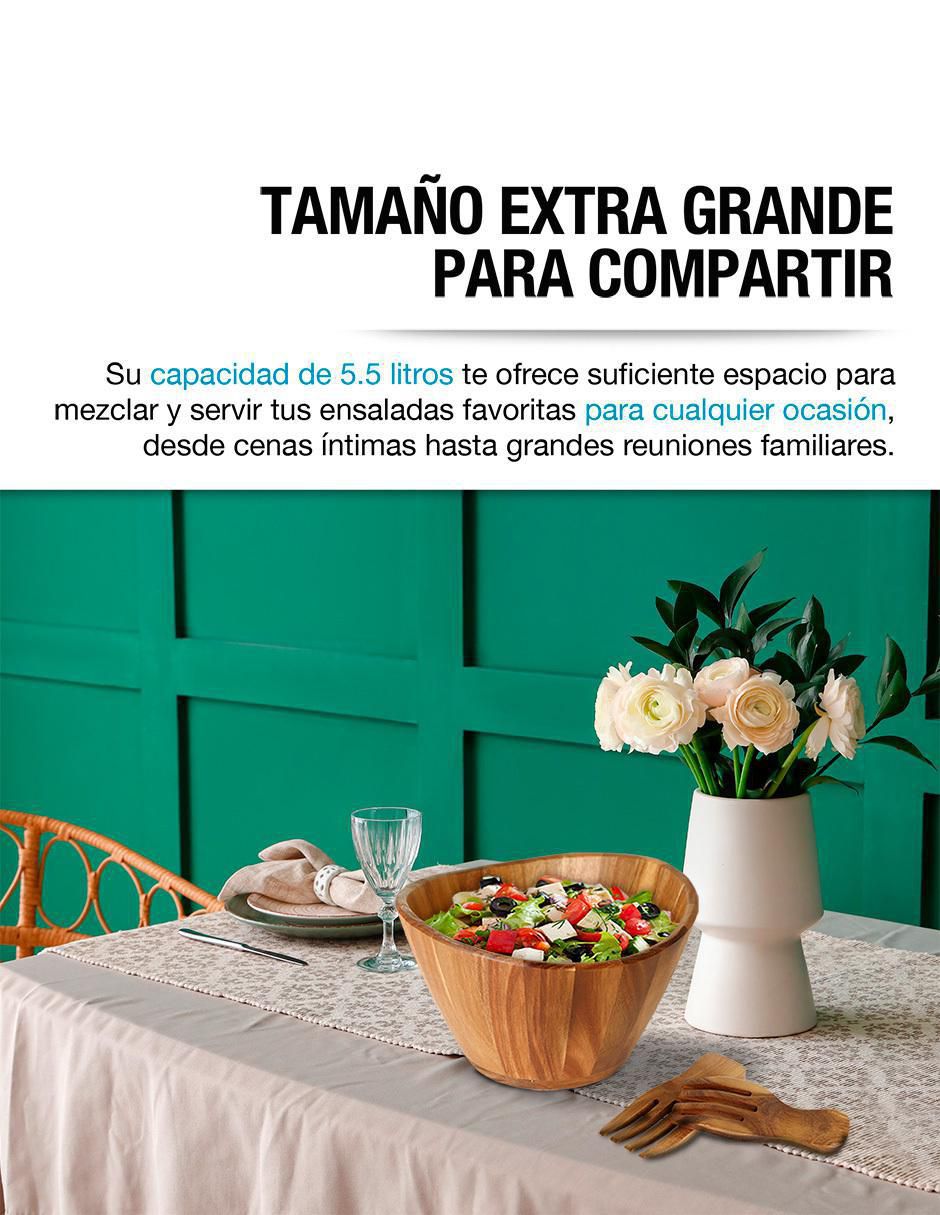 Ensaladera artesanal de madera