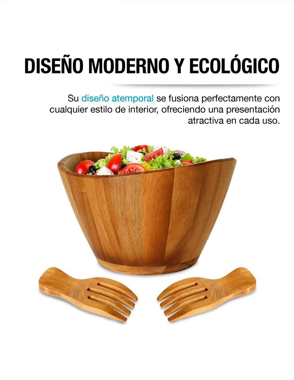 Ensaladera artesanal de madera 8