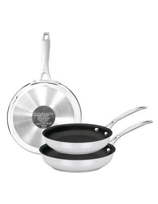 Set de sartenes con tapa Classic de acero inoxidable 3 piezas