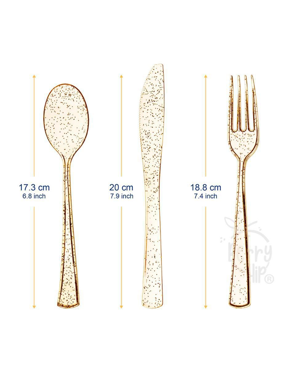 Set cubiertos de plástico 140 piezas 3