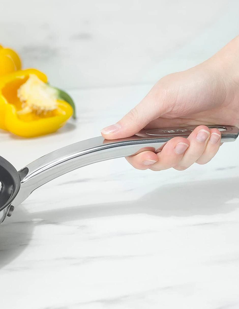 Batería de cocina de acero inoxidable antiadherente titanio 6 piezas 7