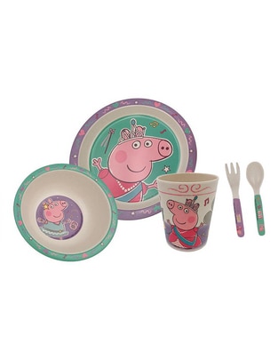 Vajilla infantil peppa pig de bambú