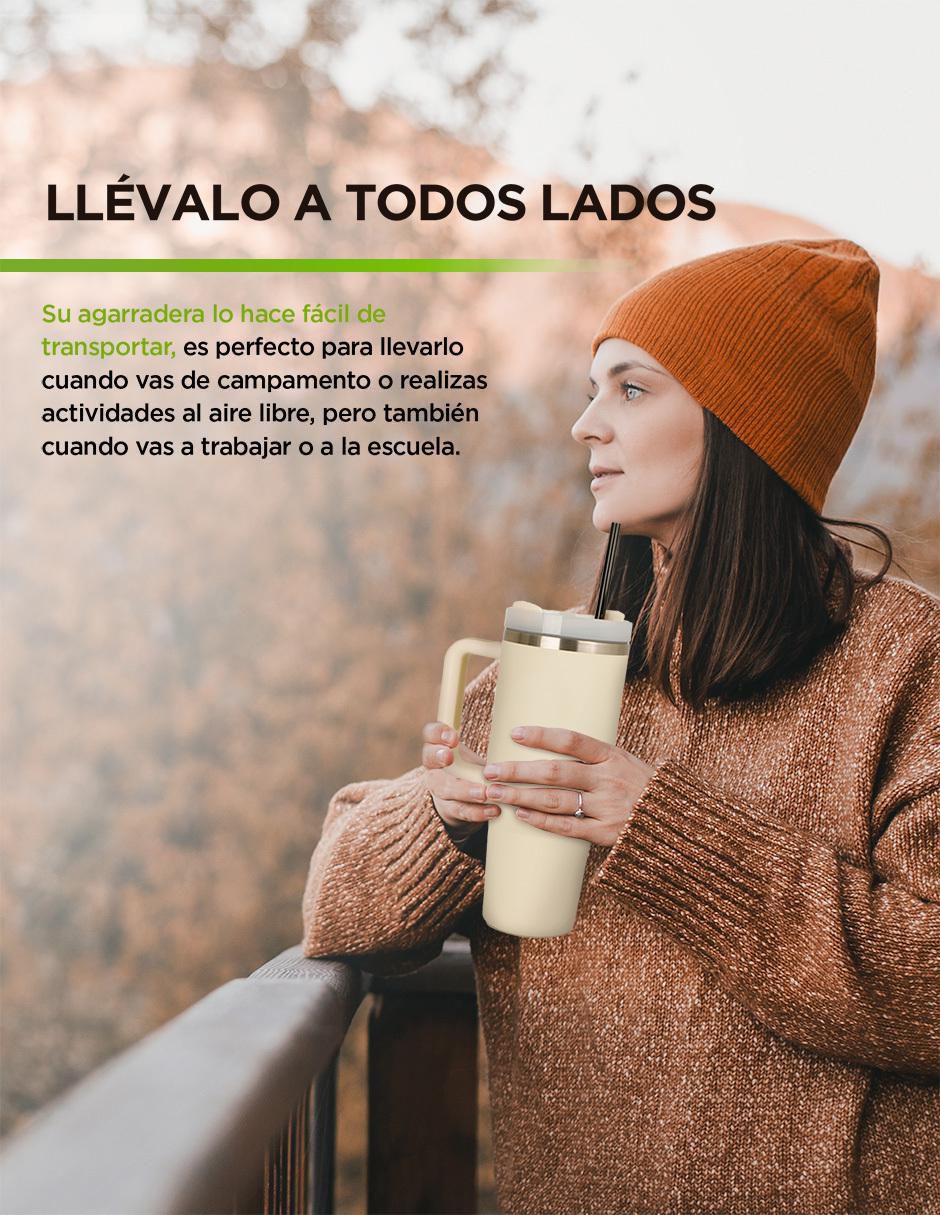 Termo doble pared de acero inoxidable con tapa rosca 6