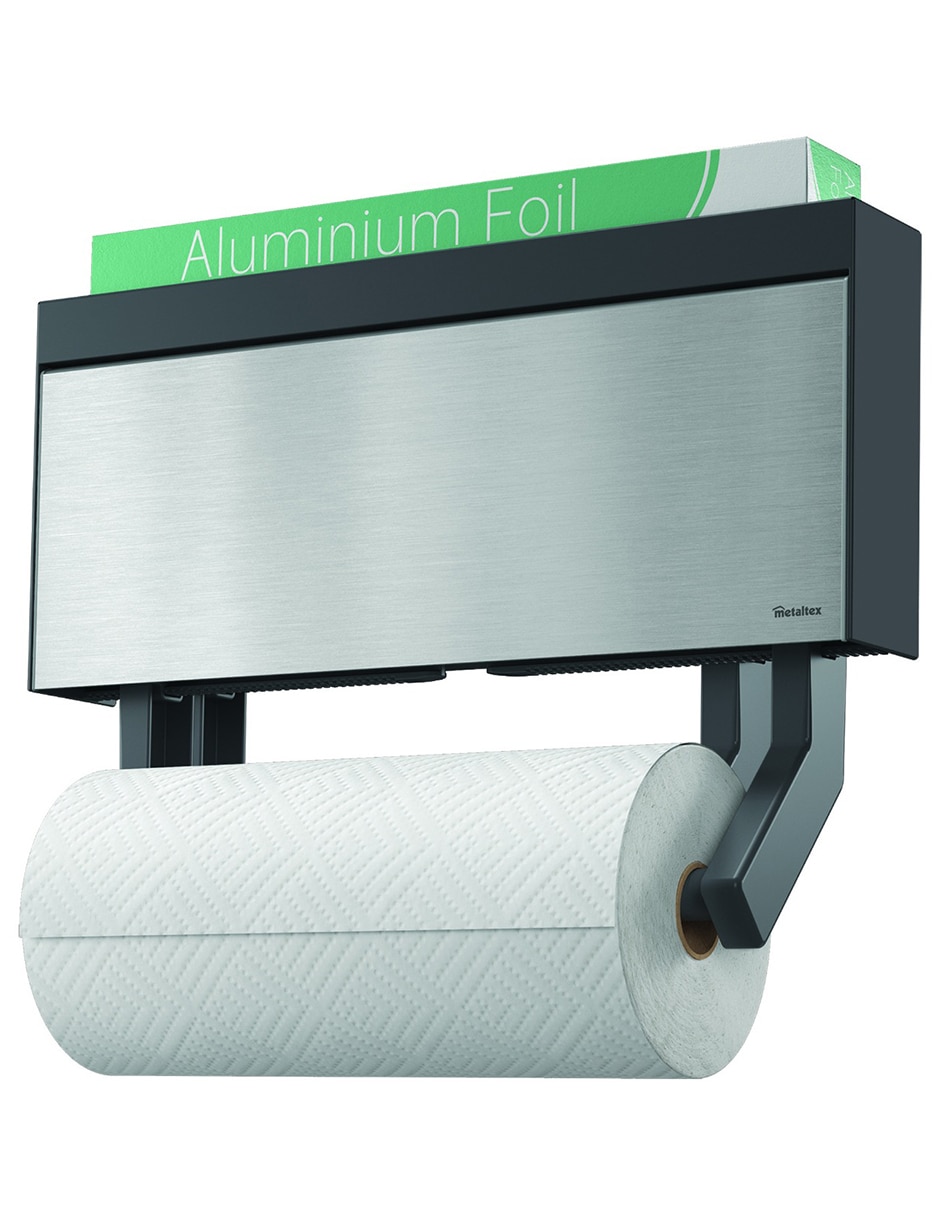 Dispensador para rollos de cocina multiusos de acero inoxidable 3 rollos 13