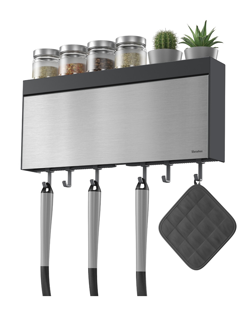 Dispensador para rollos de cocina multiusos de acero inoxidable 3 rollos 14
