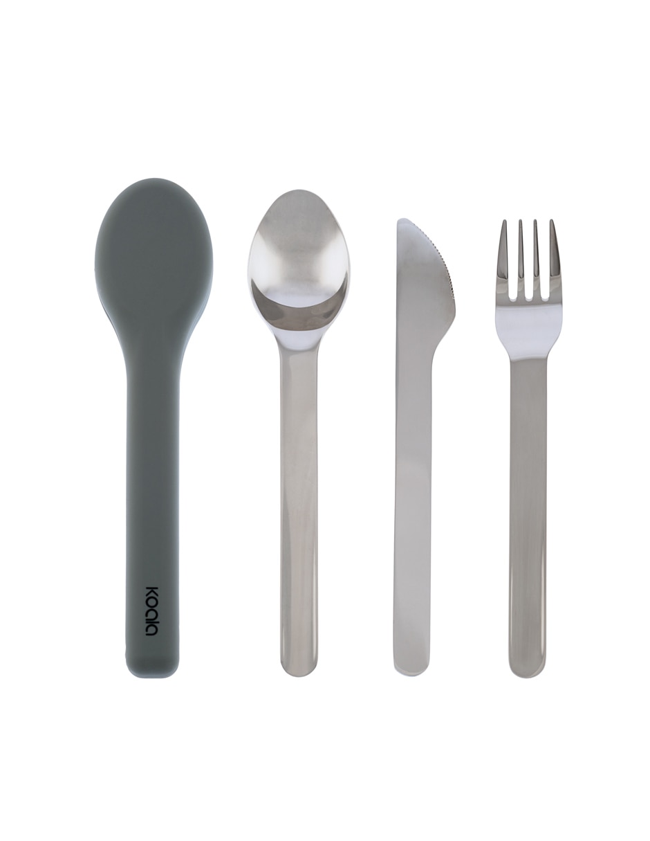Set cubiertos de acero inoxidable 4 piezas