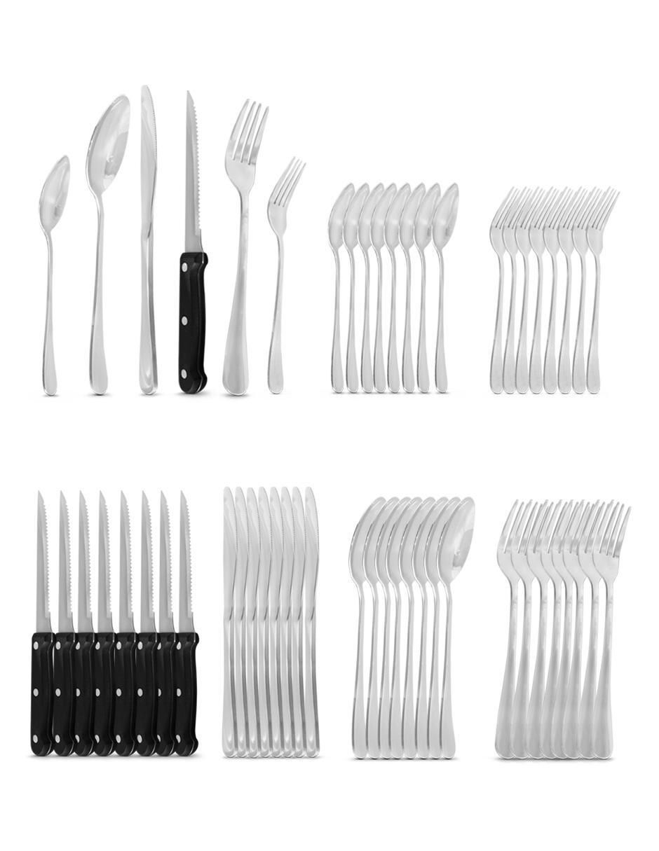 Set cubiertos de acero inoxidable 40 piezas