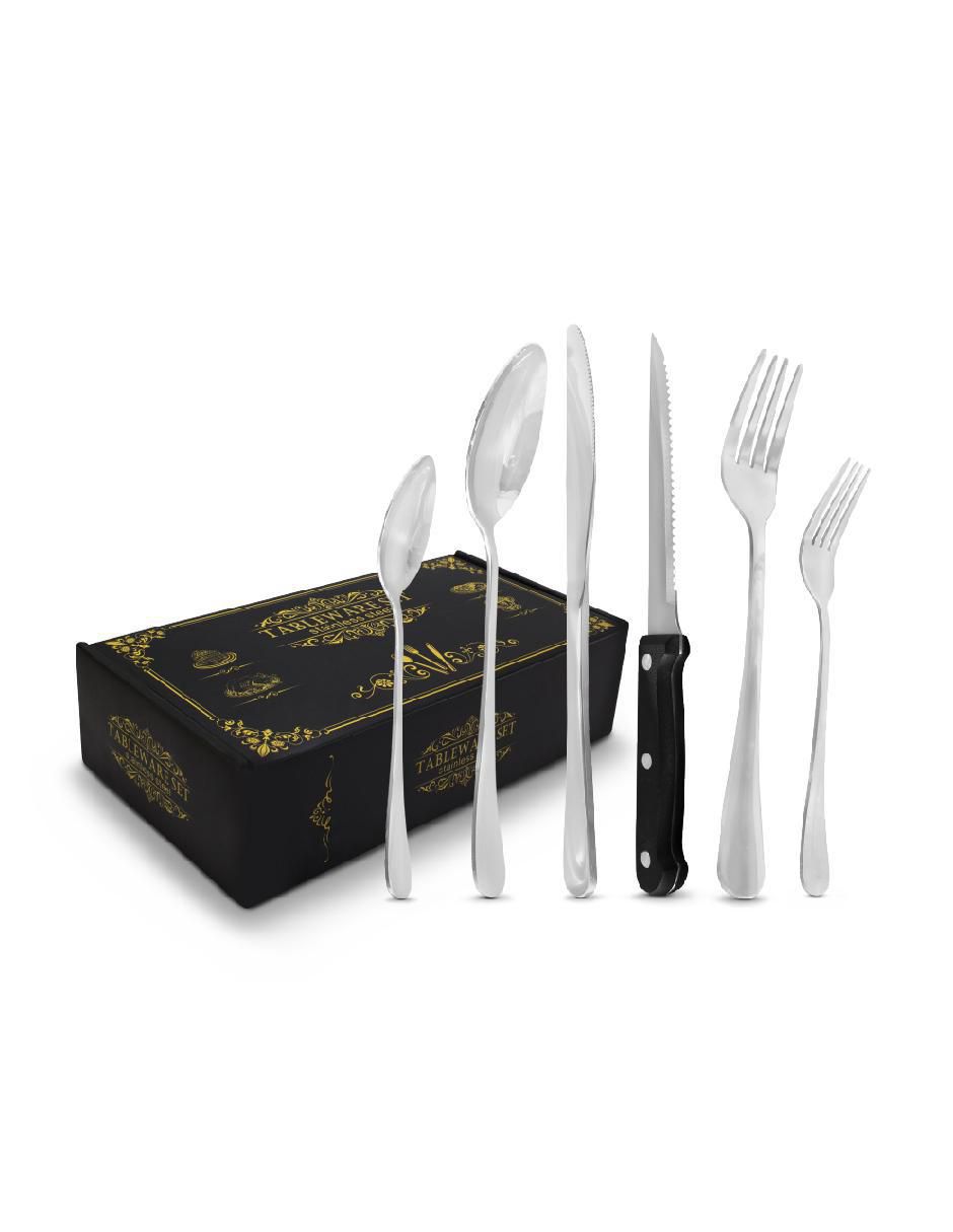 Set cubiertos de acero inoxidable 40 piezas