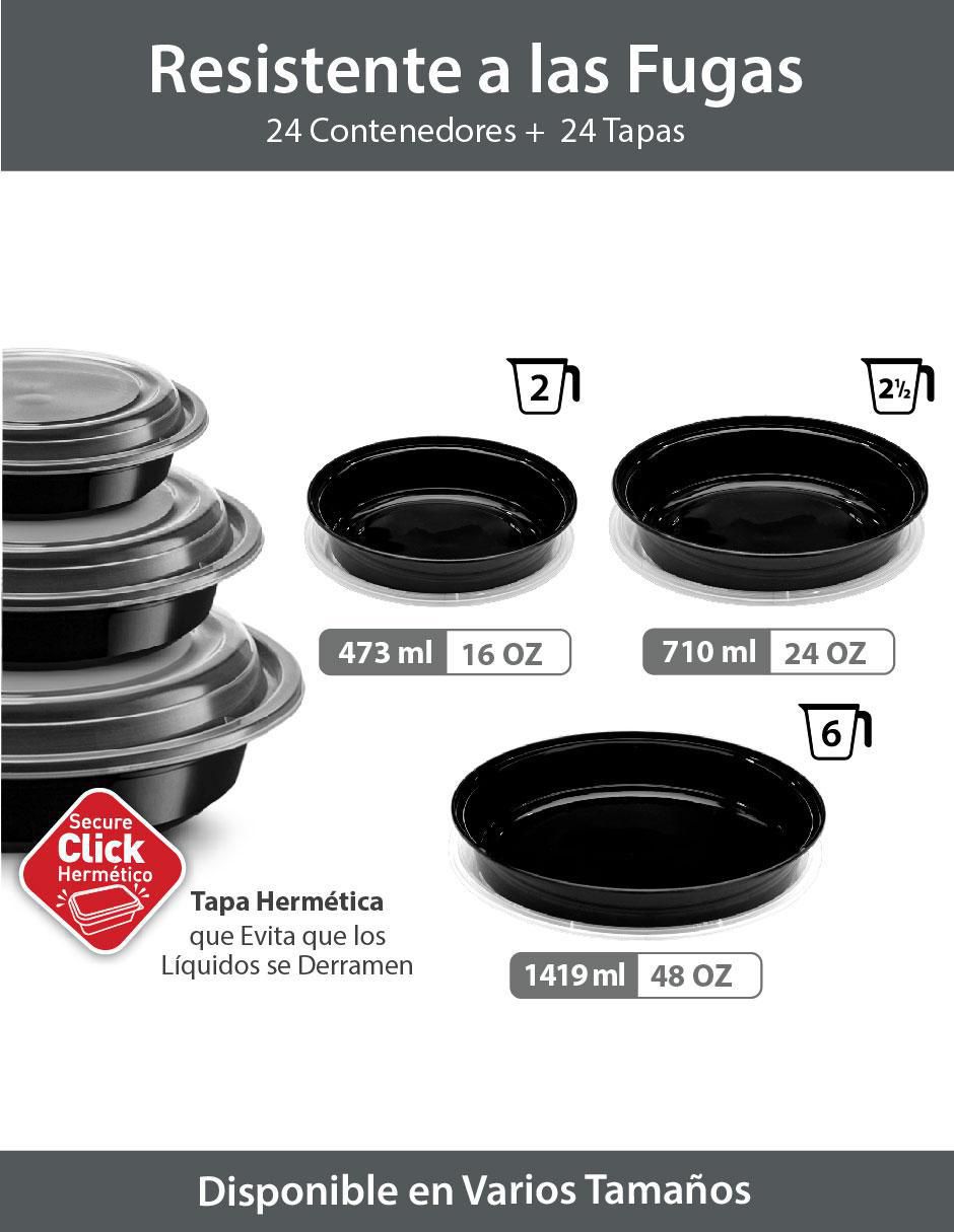 Set contenedores de plástico 4