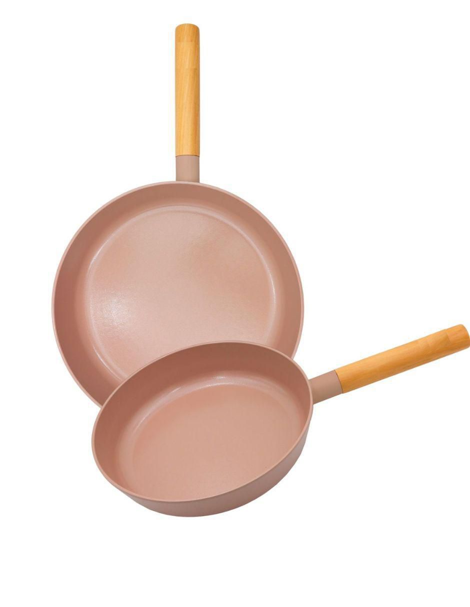 Set de sartenes con tapa Love Cook de cerámica 2 piezas Set de sartenes con tapa Love Cook de cerámica 2 piezas