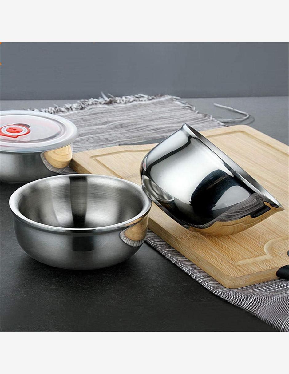 Set tazón de acero inoxidable 6
