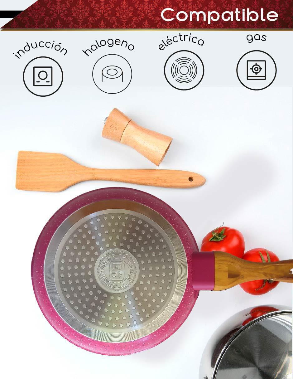 Set de sartenes de aluminio fundido 3 piezas 3