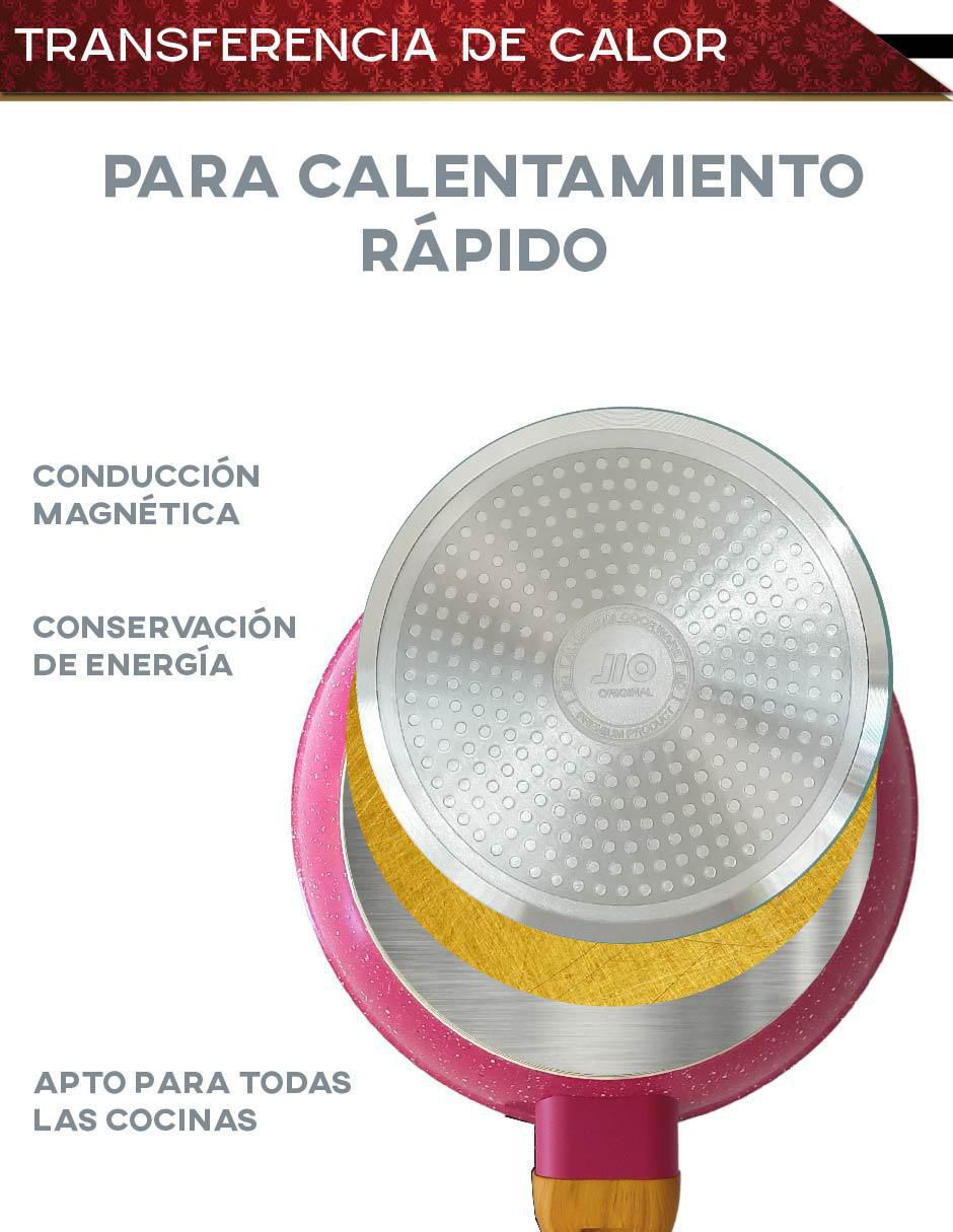 Set de sartenes de aluminio fundido 3 piezas 4