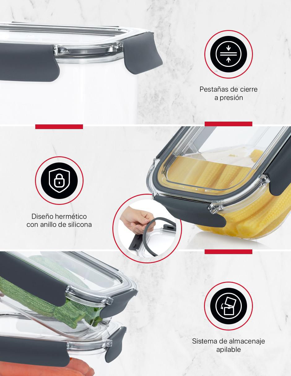 Set contenedores de plástico 18 piezas