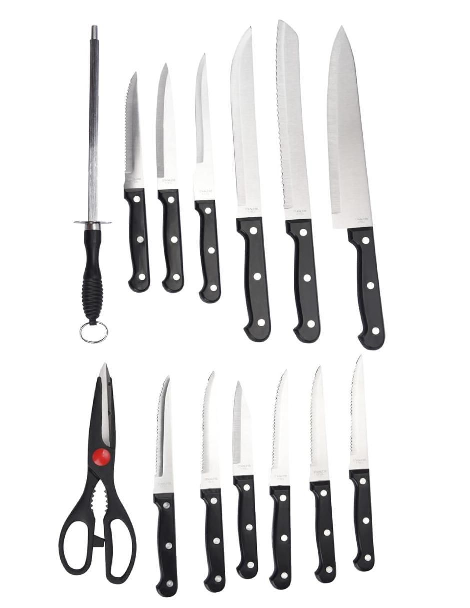 Set de cuchillos utilitario 15 piezas