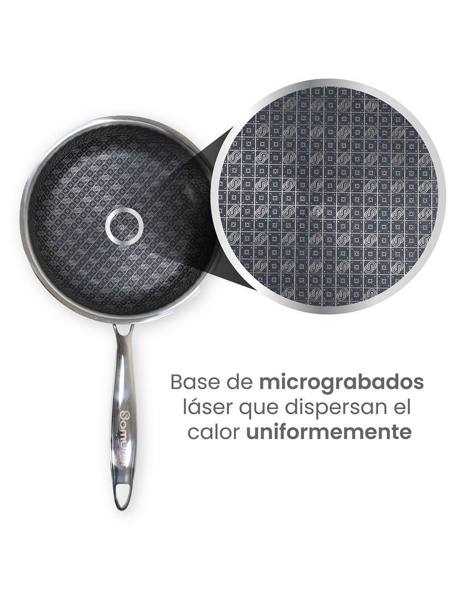 Batería de cocina Flavorstone Samurai de acero inoxidable antiadherente combinado 8 piezas