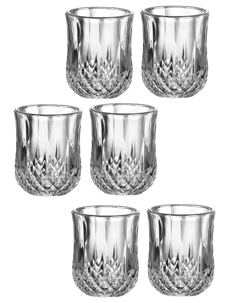 Set de vasos old fashion de cristal con 6 piezas