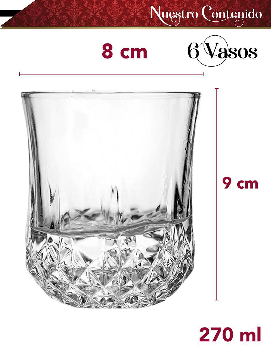 Set de vasos old fashion de cristal con 6 piezas 3
