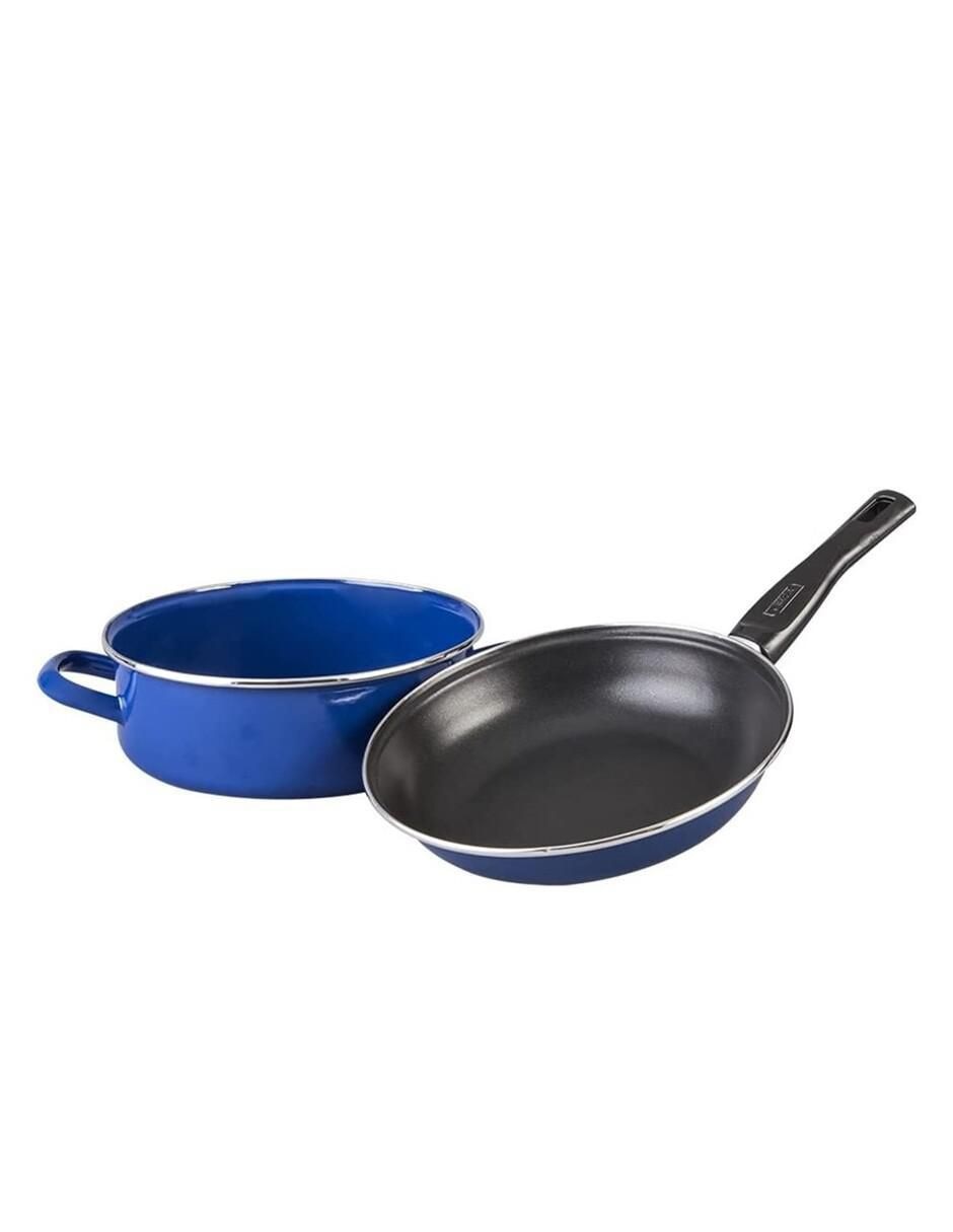 Batería de cocina Albania de acero vitrificado antiadherente convencional 10 piezas 4
