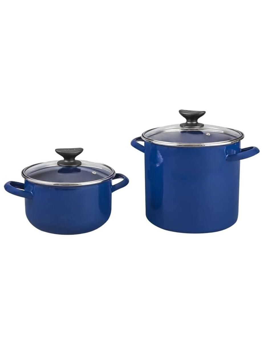 Batería de cocina Albania de acero vitrificado antiadherente convencional 10 piezas 3