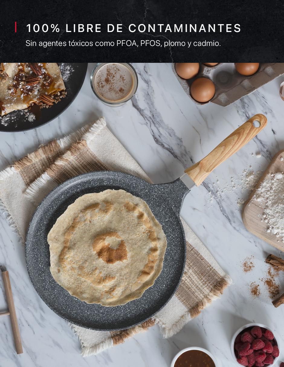 Sartén para crepas con tapa Comal de mármol 2