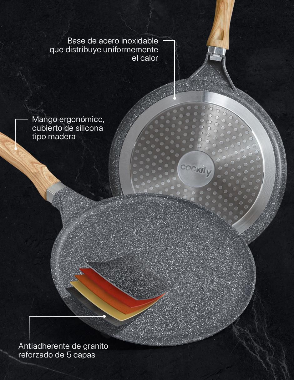 Sartén para crepas con tapa Comal de mármol 3