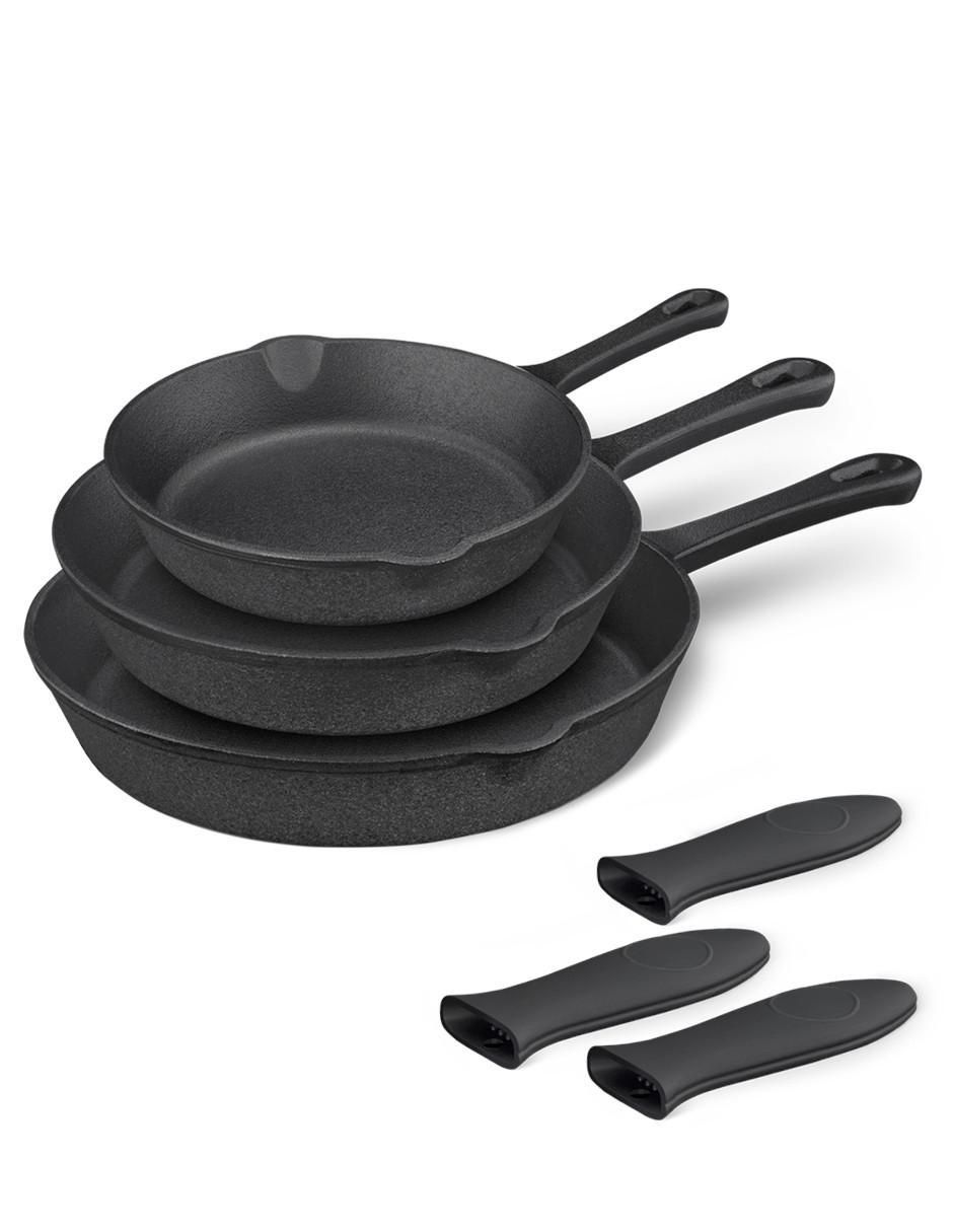 Set de sartenes de hierro fundido 3 piezas