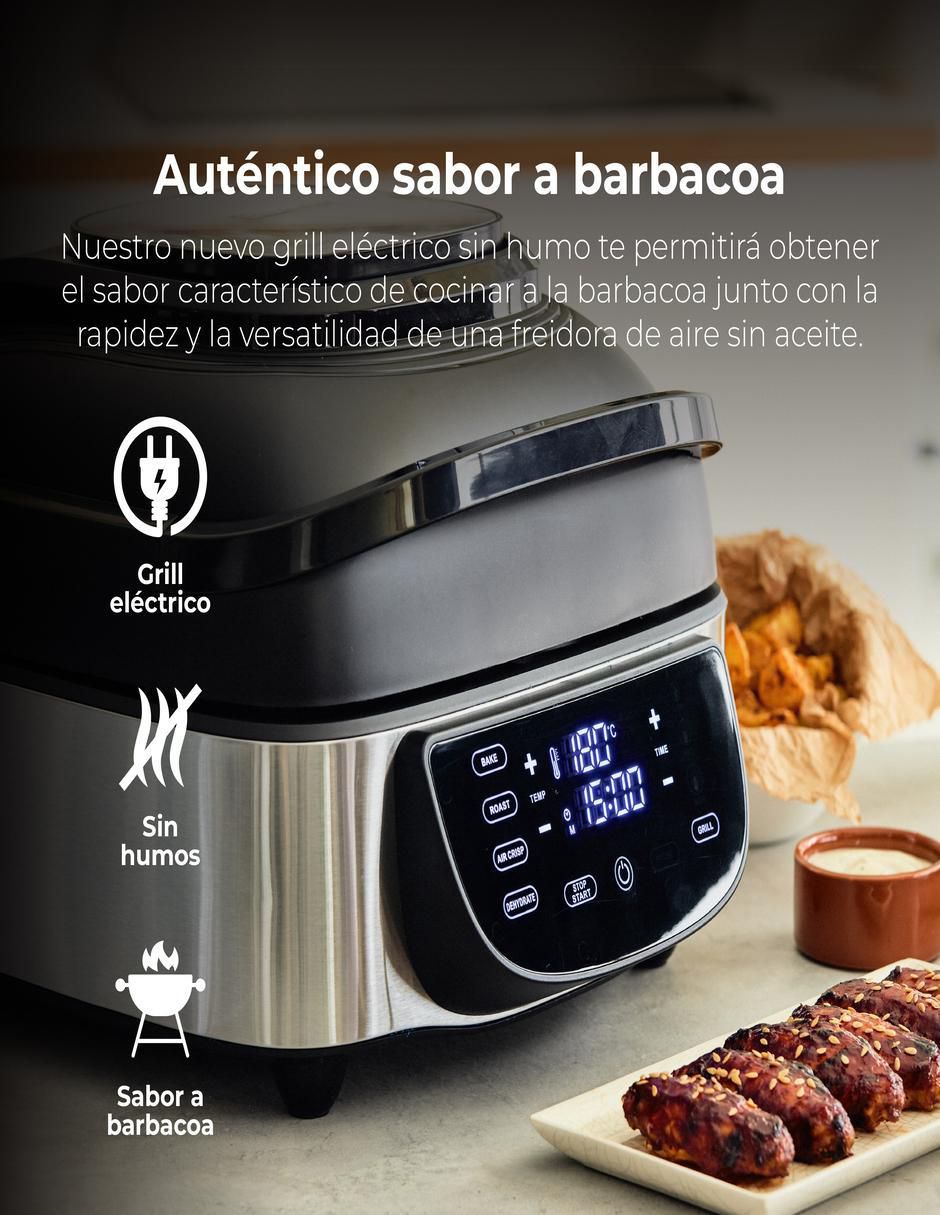 Parrilla eléctrica comet 700 pro mp bgmp-9111-mx "de" acero inoxidable 3