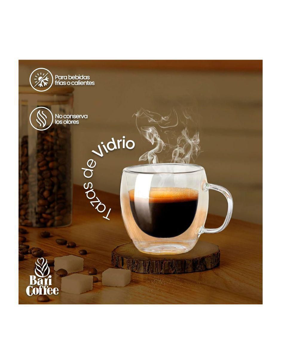 Set de tazas doble pared 4 piezas