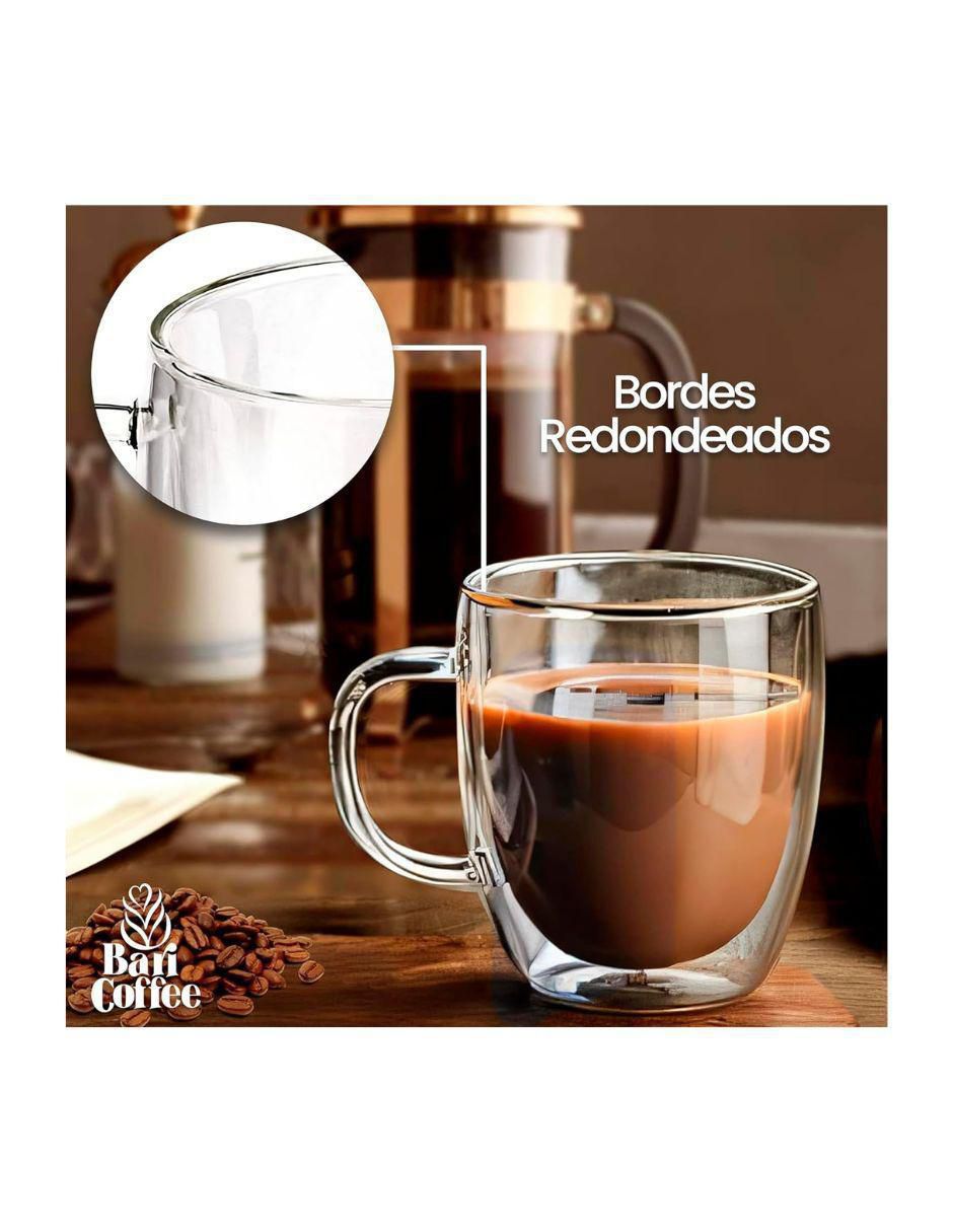 Set de tazas doble pared 4 piezas