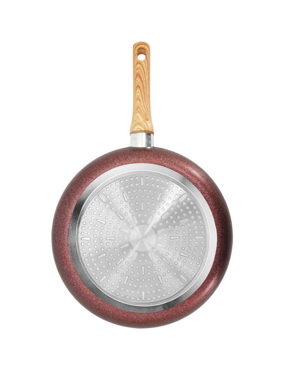 Sartén con tapa Marble Ruby de aluminio 2