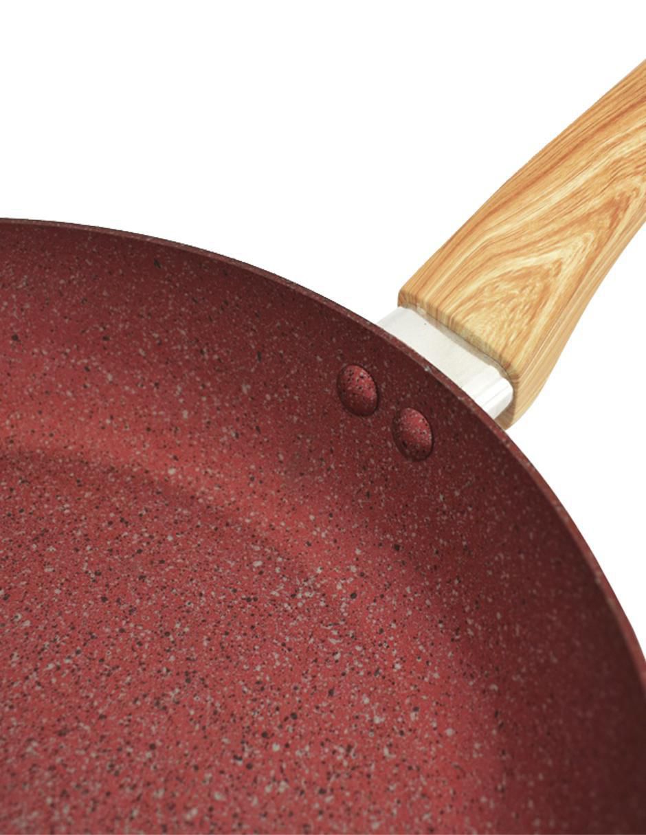 Sartén con tapa Marble Ruby de aluminio 6