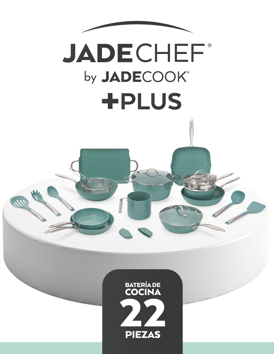 Batería de cocina Jade Cook C0456-00 de aluminio antiadherente cerámica 22 piezas