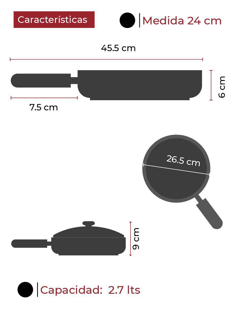 Sartén de aluminio fundido 5