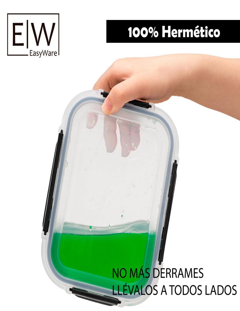 Set contenedores Easyware de vidrio 10 piezas