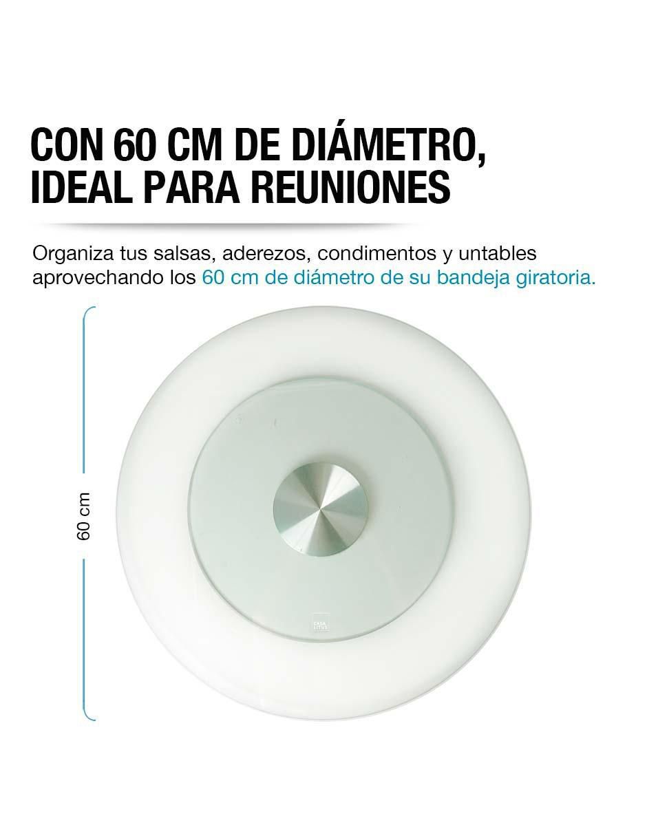 Lazy susan de vidrio templado