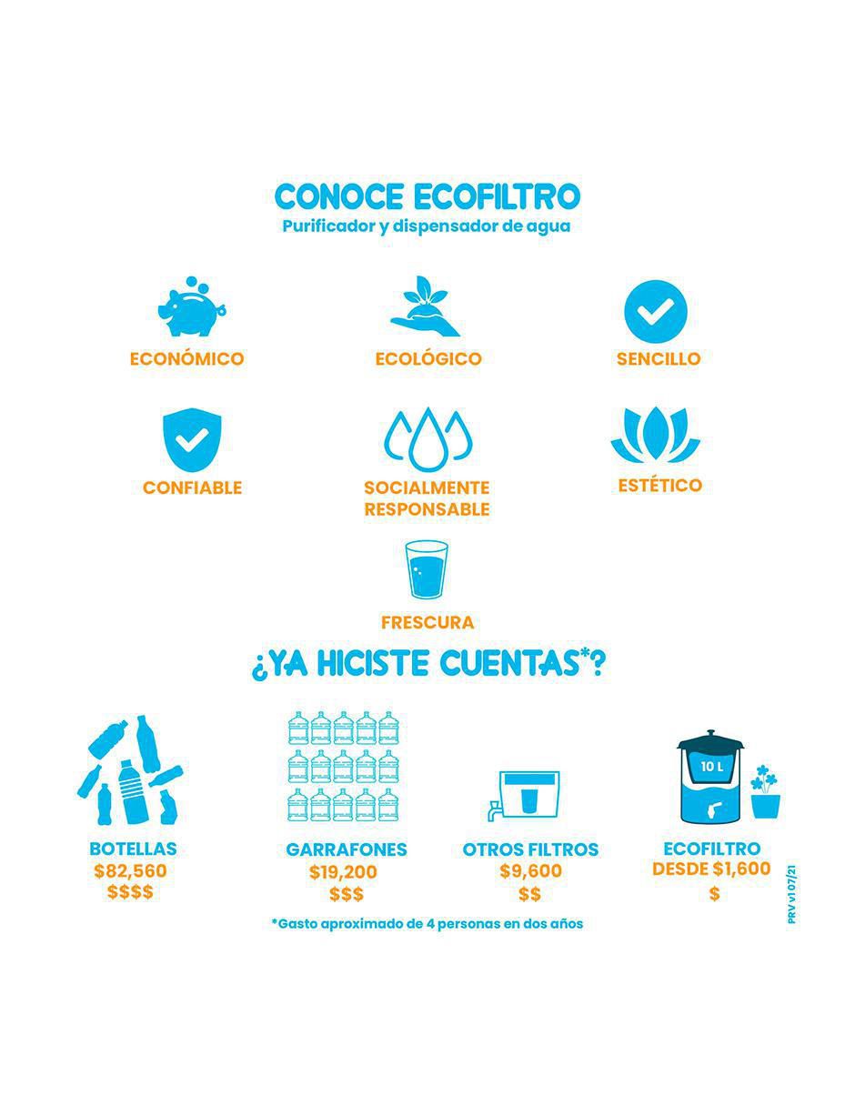 Filtro purificador de agua Ecofiltro Mazari