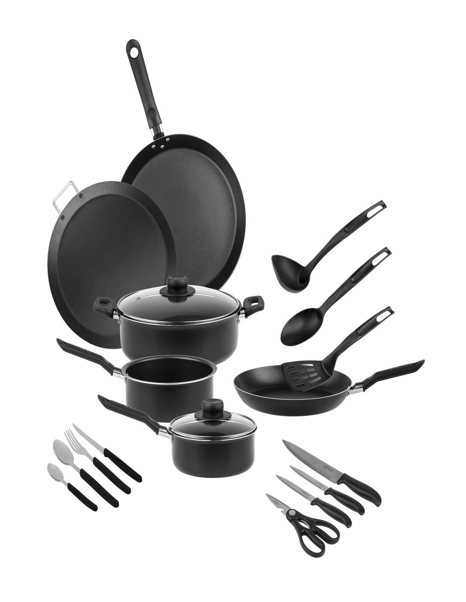 Batería de cocina Classic de aluminio antiadherente convencional 32 piezas