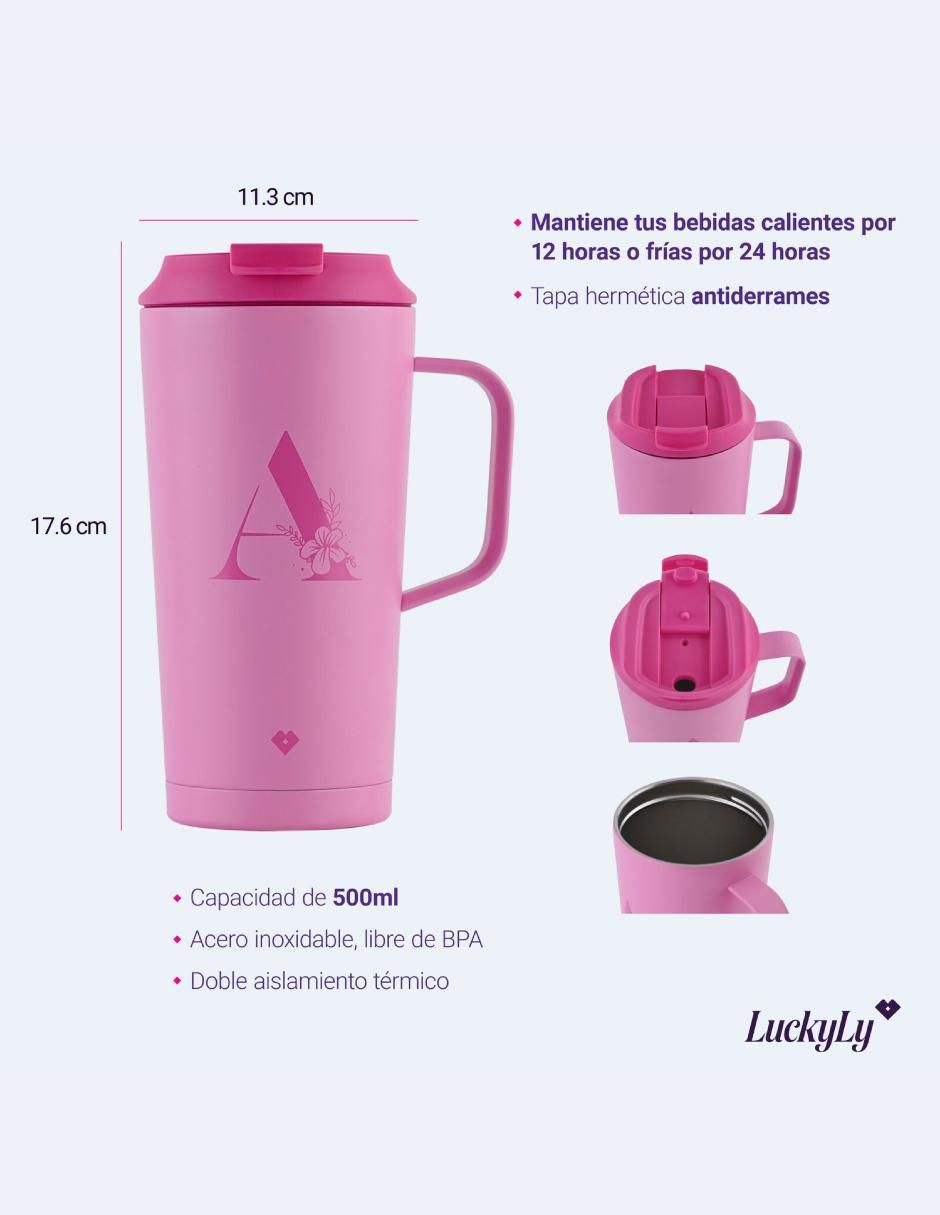 Termo de acero inoxidable con tapa rosca 6