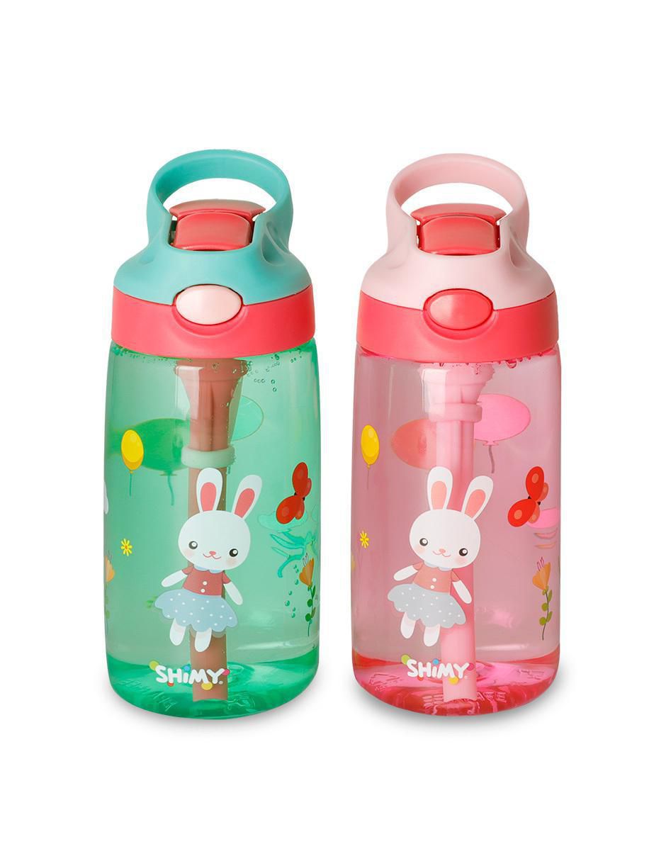 Set botella de agua con tapa a prueba de derrame 500 ml 1