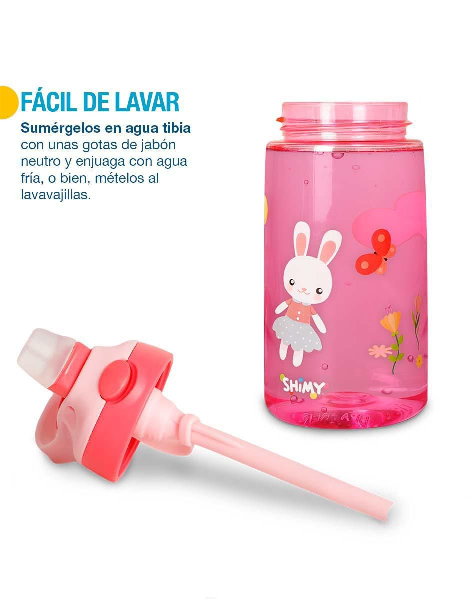 Set botella de agua con tapa a prueba de derrame 500 ml 5